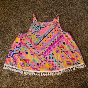 Lilly Pulitzer tank top with tassels